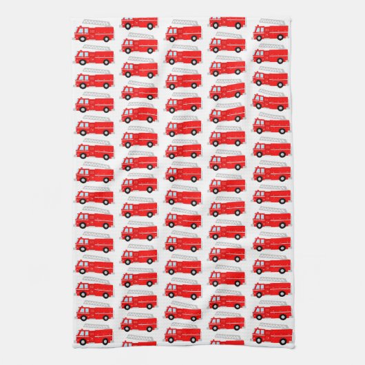 Muster für rote LKW Geschirrtuch (Vertikal)