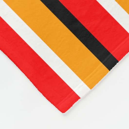 Muster für rote Orangen Streifen Fleecedecke (Ecke)