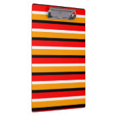 Muster für rote Orangen Streifen Klemmbrett (Rechts)