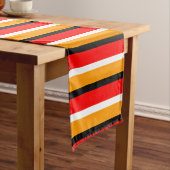 Muster für rote Orangen Streifen Kurzer Tischläufer (Beispiel)