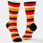 Muster für rote Orangen Streifen Socken (Gewinkelt)