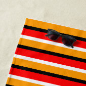 Muster für rote Orangen Streifen Strandtuch (Beispiel)