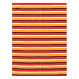 Muster für rote Orangen Streifen Tischdecke