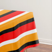 Muster für rote Orangen Streifen Tischdecke (Beispiel)