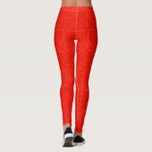 Muster für rote Quadrate Leggings (Rückseite)