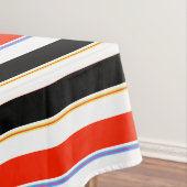 Muster für rote Schwarz-weiße Streifen Tischdecke (Beispiel)