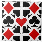 Muster für rote, schwarze und weiße Kartenzeichen Fliese (Vorderseite)