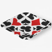 Muster für rote, schwarze und weiße Kartenzeichen Pappteller (Gewinkelt)
