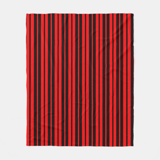 Muster für rote schwarze vertikale Streifen Fleecedecke (Vorderseite)