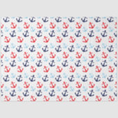 Muster für rote und blaue Anker Seidenpapier (Vorderseite)
