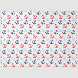 Muster für rote und blaue Anker Seidenpapier