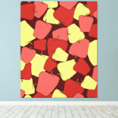 Muster für rote und gelbe Äpfel Leinwanddruck (Insitu (Holzboden))