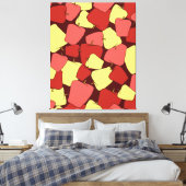 Muster für rote und gelbe Äpfel Leinwanddruck (Insitu (Schlafzimmer))