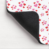 Muster für rote und rosa Herzen Mousepad (Ecke)