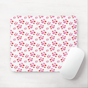 Muster für rote und rosa Herzen Mousepad