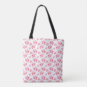 Muster für rote und rosa Herzen Tasche (Rückseite)