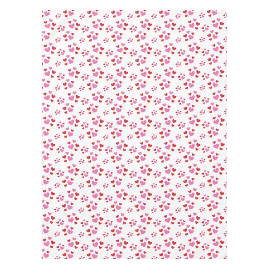 Muster für rote und rosa Herzen Tischdecke (Vorderseite)