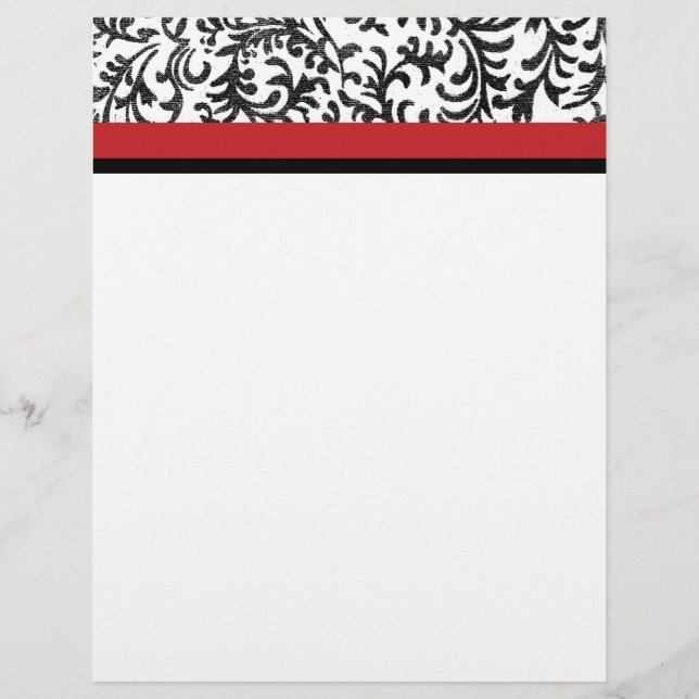 Muster für rote und schwarze Flora (Vorderseite)