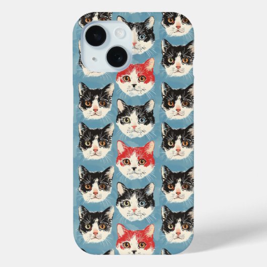 Muster für rote und schwarze Katzen Case-Mate iPhone Hülle (Rückseite)