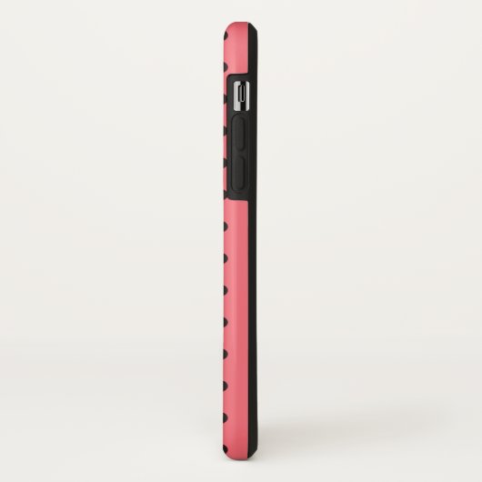 Muster für rote und schwarze Polka-Punkte Case-Mate iPhone Hülle (Hinten/Links)