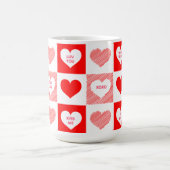 Muster für rote und weiße Kerzen Kaffeetasse (Mittel)