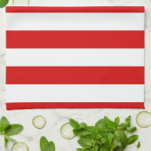 Muster für rote und weiße XL-Streifen Küchentuch (Gefaltet)