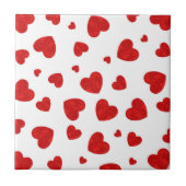 Muster für rote Wasserfarben 2 Fliese (Vorderseite)