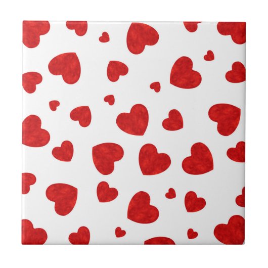 Muster für rote Wasserfarben 2 Fliese (Vorderseite)