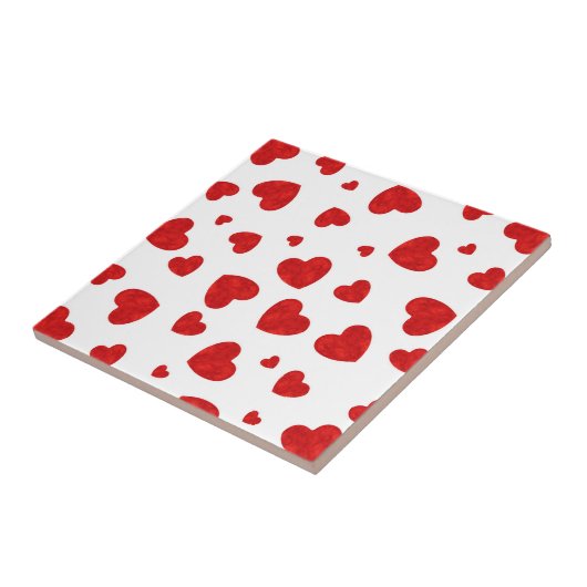 Muster für rote Wasserfarben 2 Fliese (Seite)