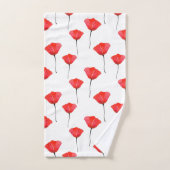 Muster für rote Wasserfarben Badhandtuch Set (Handtuch)