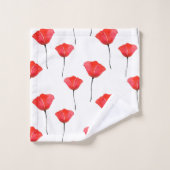 Muster für rote Wasserfarben Badhandtuch Set (Waschlappen)