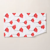 Muster für rote Wasserfarben Badhandtuch Set (Handtuch)