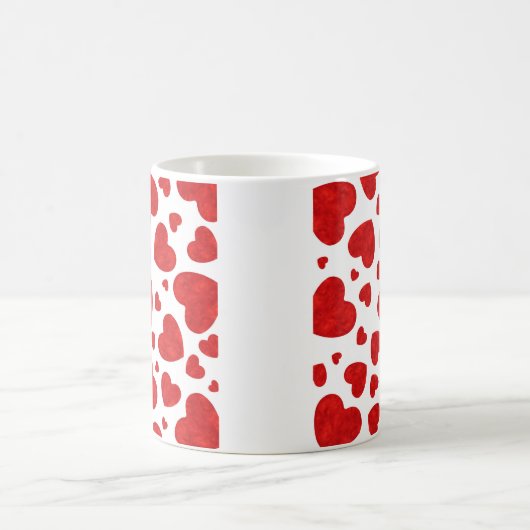 Muster für rote Wasserfarben Kaffeetasse (Mittel)