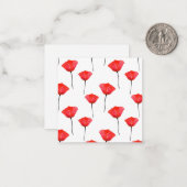 Muster für rote Wasserfarben Mitteilungskarte (Vorderseite/Rückseite Beispiel)