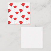 Muster für rote Wasserfarben Mitteilungskarte (Vorne/Hinten)