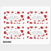 Muster für rote Wasserfarben, Muster 2 Rechteckiger Aufkleber (Blatt)