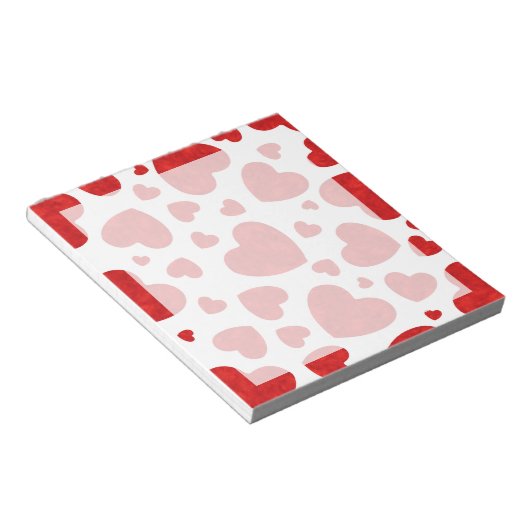 Muster für rote Wasserfarben Notizblock (angewinkelt)