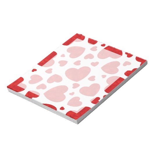 Muster für rote Wasserfarben Notizblock (Rotiert)