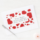 Muster für rote Wasserfarben Rechteckiger Aufkleber (Umschlag)