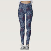 Muster für rote, weiße und blaue Feuerwerkskörper Leggings (Vorderseite)