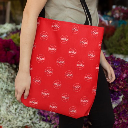 Muster für rote Werbeverpackung für benutzerdefini Tasche