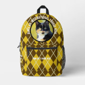 Muster für runder Foto und Text Bedruckter Rucksack (Vorderseite)