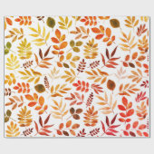 Muster für rustikale Blätter im Herbst Geschenkpapier (Flach)