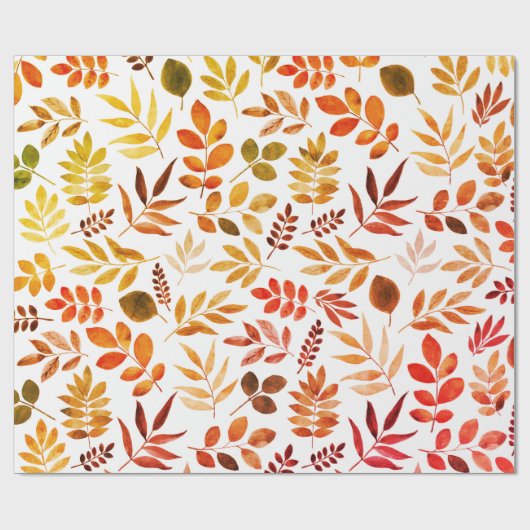 Muster für rustikale Blätter im Herbst Geschenkpapier (Flach)