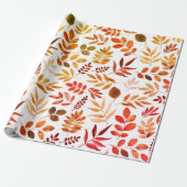 Muster für rustikale Blätter im Herbst Geschenkpapier (Ungerollt)