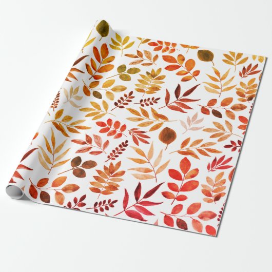 Muster für rustikale Blätter im Herbst Geschenkpapier (Ungerollt)