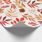 Muster für rustikale Blätter im Herbst Geschenkpapier (Ecke)