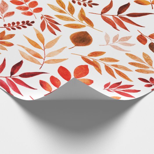 Muster für rustikale Blätter im Herbst Geschenkpapier (Ecke)