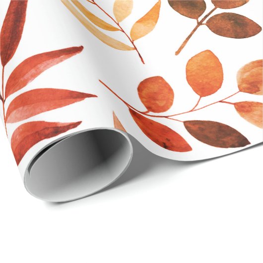 Muster für rustikale Blätter im Herbst Geschenkpapier (Rolleneckpunkt)