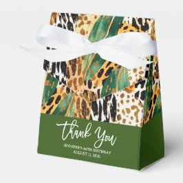 Muster für Safari Animals' Pelz Prints & Palm Blät Geschenkschachtel